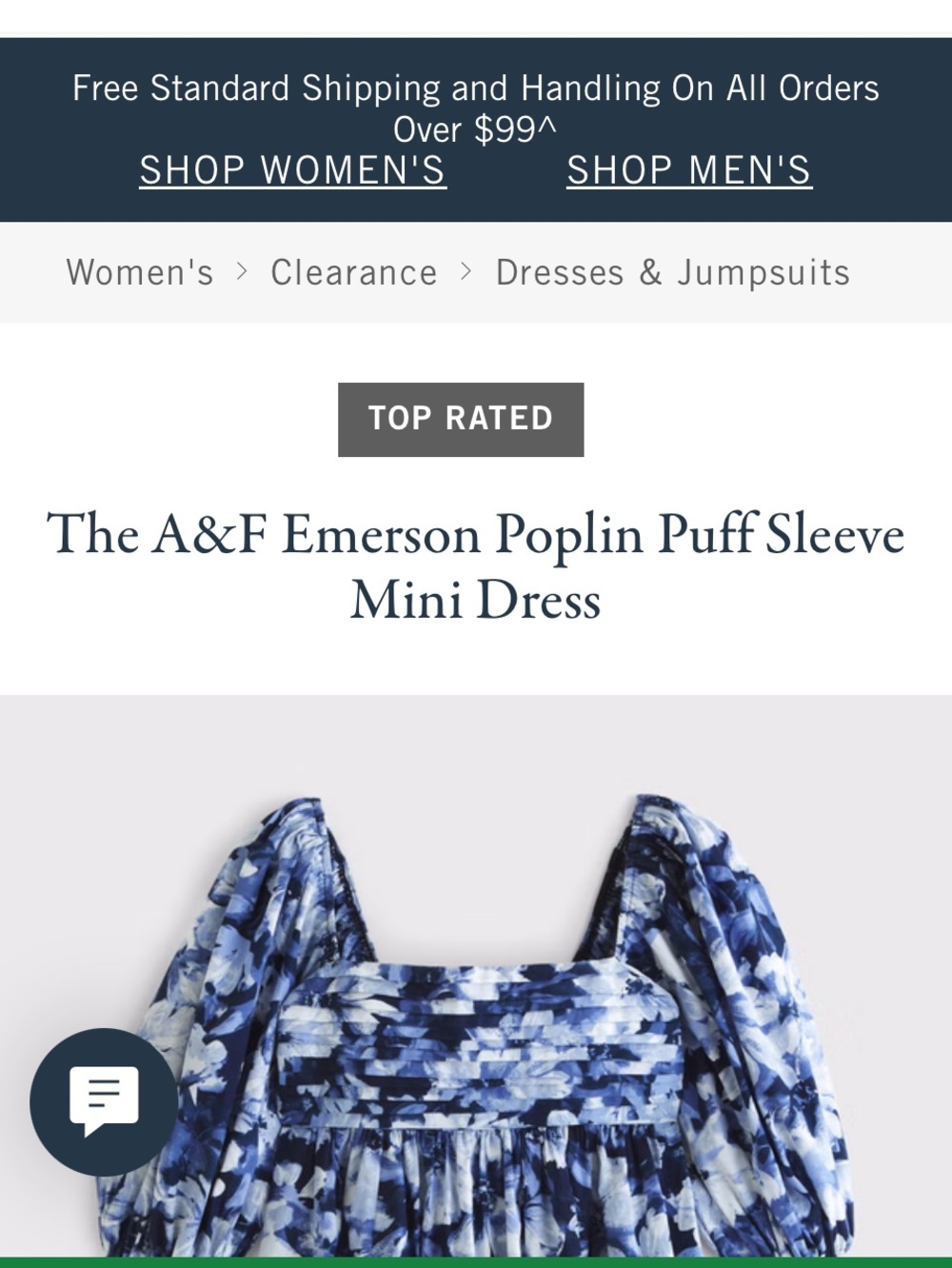 Abercrombie & Fitch Blue Linen Blend Floral Puff-Sleeve Emerson Dress Sz. L - Picture 14 of 14